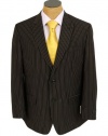 Sean John Mens Black Pinstripe Suit- Size 42L