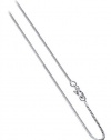 ZilverZoom Jewelry 0.8mm Gauge Thickness Width Very Thin Sterling Silver Italian Venetian Box Chain Necklace 16 18 20 Inch