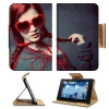 Girl with Heart Glasses Google Nexus 7 Flip Case Stand Magnetic Cover Open Ports Customized Made to Order Support Ready Premium Deluxe Pu Leather 7 7/8 Inch (200mm) X 5 Inch (127mm) X 11/16 Inch (17mm) Liil Nexus 7 Professional Nexus7 Cases Nexus_7 Access