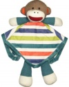 Ryder Blue Sock Monkey Snuggle Buddy with Rattle Head by Baby Starters - Multi-colored - Not Applicable