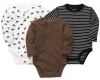Carter's Baby Boys 3 Pack Long Sleeve Bodysuit Set (NB-24M)