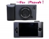 Black iCam Simulation Camera Case Cover for iPhone 4 4S 4G