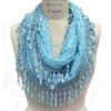 Scarfand Women's Lace Infinity with Fringe