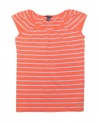 Tommy Hilfiger Women Fashion Boat Neck Striped T-shirt