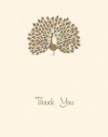 Graphique de France Proud Peacock Boxed Thank You Notes, 4.25 x 5.5 Inches, Cream (L811CB)