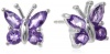 Sterling Silver Gemstone Butterfly Earrings