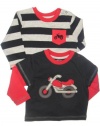 Little Me Baby-boys Infant Motorcycle 2 Pocket Top