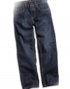 GUESS Kids Boys little boy brit rocker slim-straight jeans in mariana wash, DARK STONE WASH (4)