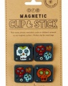 Sugarbooger 4 Count Clip and Stick Magnetic Clips, Dia De Los Muertos
