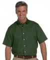 Van Heusen Men Short-Sleeve Wrinkle-Resistant Oxford Dark Green - Large