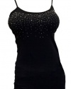 EVogues Apparel Women's Plus Size Rhinestone Accented Long Cami Top