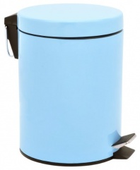 5 Liter/1.3 Gallon Round Step Color Trash Can (Blue)