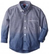 Tommy Hilfiger Boys 2-7 Long Sleeve Damon Dip Dye Shirt, Flag Blue, 4