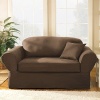 Sure Fit Twill Supreme 2 Piece Loveseat Slipcover, Coffee