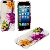 myLife (TM) Colorful Tropical Flower Chain Series (2 Piece Snap On) Hardshell Plates Case for the iPhone 5/5S (5G) 5th Generation Touch Phone (Clip Fitted Front and Back Solid Cover Case + Rubberized Tough Armor Skin + Lifetime Warranty + Sealed Inside my
