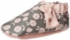 Robeez Bow Tied Flowers Crib Shoe (Infant/Toddler),Grey,12-18 Months M US Infant