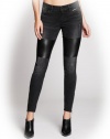 GUESS Women's Patched Brittney Mid-Rise Denim Leggings with Zips in Outland Wash, OUTLAND WASH (26)