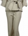Contemporary Trench Style Pant Suit (2, Soft Khaki)
