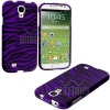 myLife (TM) Violet Purple Zebra Stripes Series (2 Piece Snap On) Hardshell Plates Case for the Samsung Galaxy S4 Fits Models: I9500, I9505, SPH-L720, Galaxy S IV, SGH-I337, SCH-I545, SGH-M919, SCH-R970 and Galaxy S4 LTE-A Touch Phone (Clip Fitted Front 