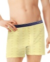 These sleek microfiber stretch Calvin Klein boxers feature a contemporary fit with contrasting trim.
