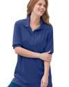 Woman Within Women's Plus Size Tunic Length Generous Fit Polo