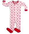 Leveret Footed Heart Strings Pajama Sleeper 100% Cotton (Size 6M-5T)
