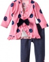 Young Hearts Baby-Girls Infant 2 Piece Polka Dot Pullover And Pant