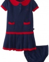 Nautica Baby-Girls Infant Pleated Sweater Dress