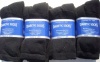 Diabetic CREW Socks MEN XL, sock size 13-15, 1 dozen Pairs Black