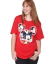Disney Mickey Mouse Red T-Shirt Glitter Plus Size