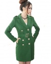 BW Woman's Long Sleeve Wool Trench Coat 031
