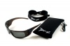 Baby Banz Boys 2-7  Replaceable Lenses Sunglasses, Midnight Black, 4-10 Years