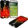 myLife (TM) Red + Yellow Fire Series (2 Piece Snap On) Hardshell Plates Case for the Samsung Galaxy S4 Fits Models: I9500, I9505, SPH-L720, Galaxy S IV, SGH-I337, SCH-I545, SGH-M919, SCH-R970 and Galaxy S4 LTE-A Touch Phone (Clip Fitted Front and Back S
