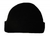 Black Cotton Knit Baby Hat