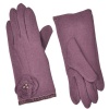 Dahlia Women's Faux Pearl Accented Flower Wool Blend Dress Gloves