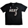 NBA Miami Heat Adidas Dwyane Wade #3 Kids Child Boy Tshirt Tee Shirt Blck Medium