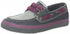 Sperry Top-Sider Bahama Boat Shoe (Toddler/Little Kid),Grey/Pink,11 M US Little Kid