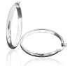 CleverEve Designer Series Woven Textured Round .925 Sterling Silver Hoop Earrings - French Lock 44.00 x 43.00mm