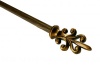 BCL Drapery Hardware 58FL28 28-Inch to 48-Inch Fleur-di-Lis Curtain Rod, Antique Gold