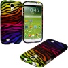 myLife (TM) Rainbow and Black Zebra Stripes Series (2 Piece Snap On) Hardshell Plates Case for the Samsung Galaxy S4 Fits Models: I9500, I9505, SPH-L720, Galaxy S IV, SGH-I337, SCH-I545, SGH-M919, SCH-R970 and Galaxy S4 LTE-A Touch Phone (Clip Fitted Fr