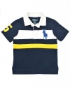 Polo Ralph Lauren Toddler Boy's Big Pony Striped Rugby, French Navy, 6