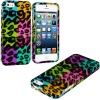 myLife (TM) Colorful Leopard Spots Series (2 Piece Snap On) Hardshell Plates Case for the iPhone 5/5S (5G) 5th Generation Touch Phone (Clip Fitted Front and Back Solid Cover Case + Rubberized Tough Armor Skin + Lifetime Warranty + Sealed Inside myLife Aut