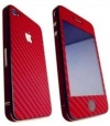 Red Carbon Fiber Skin Full Body Sticker For iPhone 4S