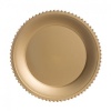 Koyal Wholesale Matte Beaded Edge Charger Plate, Gold, Set of 24