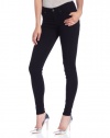 7 For All Mankind Women's Skinny Jean in Slim Illusion Elasticity Black