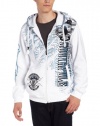 Southpole Men's Flock and Screen Print Hooded Fleece