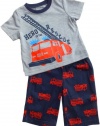Carter's Boys 2 Piece Short Sleeve Pajama Set Red Fire Truck (2 Toddler)