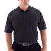 IZOD Men's Big-Tall Short Sleeve Solid Grid Golf Polo, Black, 3X