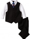 Nautica Dress Up Boys 2-7 F13 Shadow-Stripe Vest Set