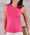 LAT 3584 Womens Ringspun V-Neck Sleeveless T-Shirt